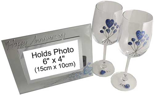 Wine Glass and Photo Frame Set