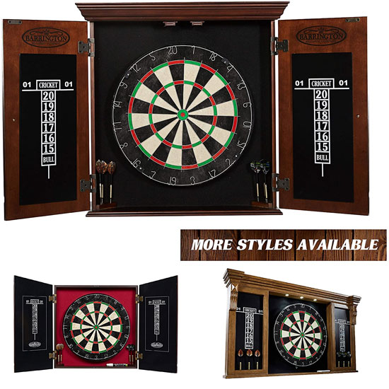 Barrington Collection Bristle Dartboard Cabinet Set