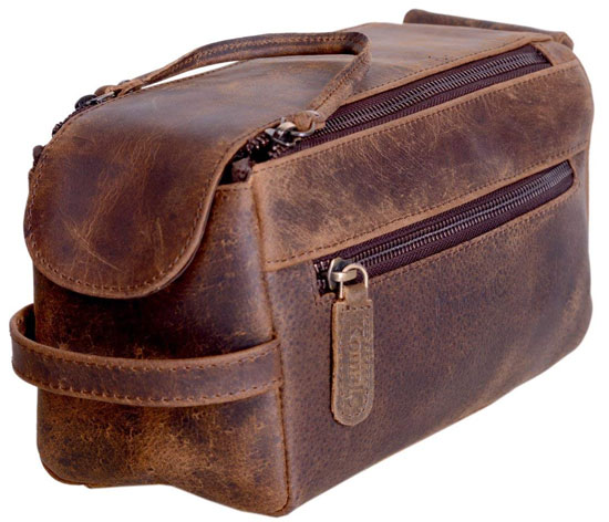 Buffalo Leather Toiletry Bag