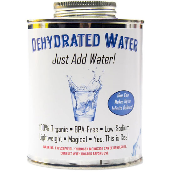 Dehydrated Water Can