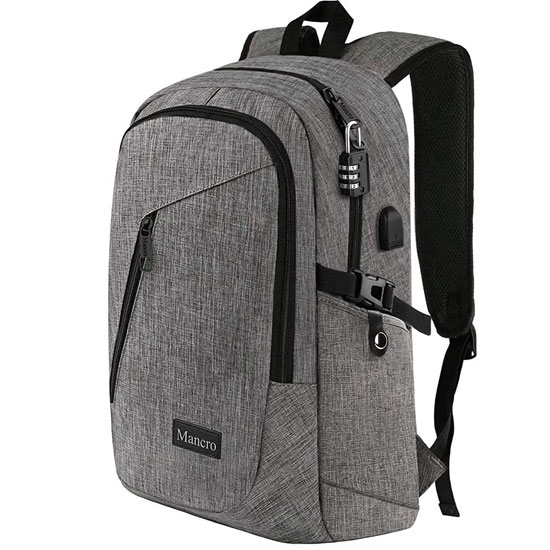 Laptop Backpack with USB Charging Port