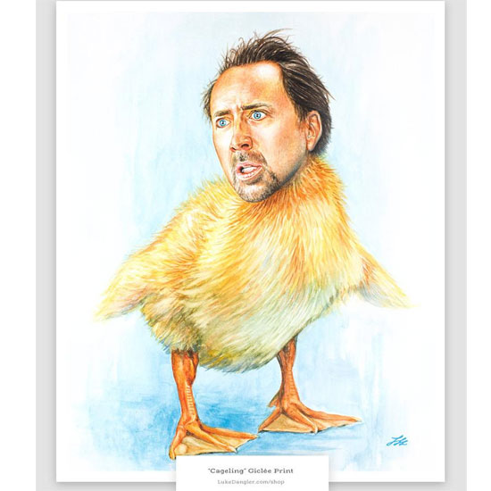 Nicolas Cage Duck Print