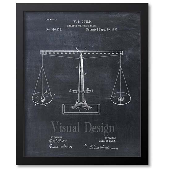 Scales of Justice Patent Print