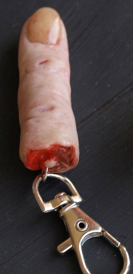 Severed Finger Keychain