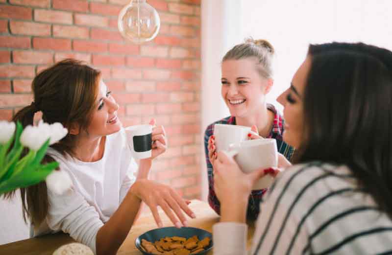 Besties at a tea party