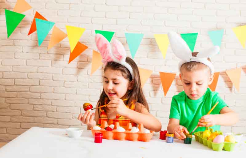 2-year-olds painting