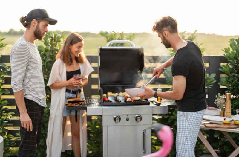 Backyard barbecue party