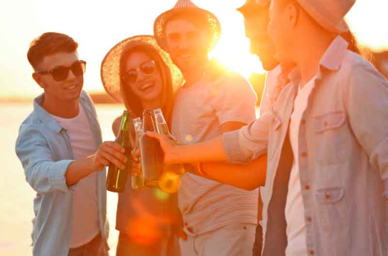 Beach Party With Drinks