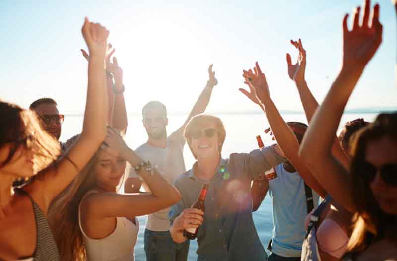 Dance party at the beach