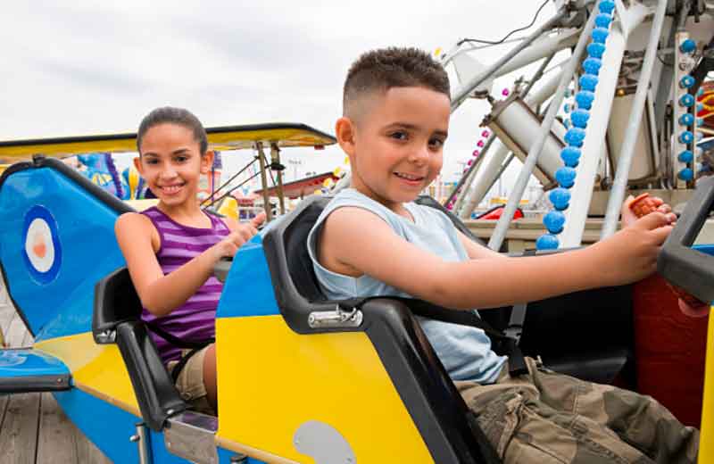 Kids at an Amusement Park