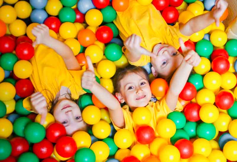 Kids in a ball pit