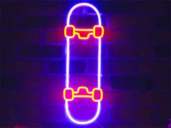 Skateboard Neon Lights