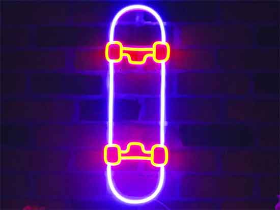 Skateboard Neon Lights