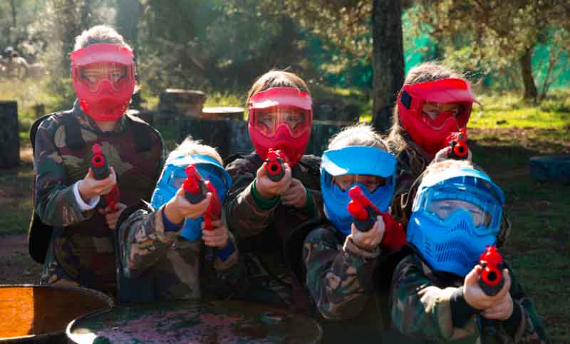 Teens Paintballing