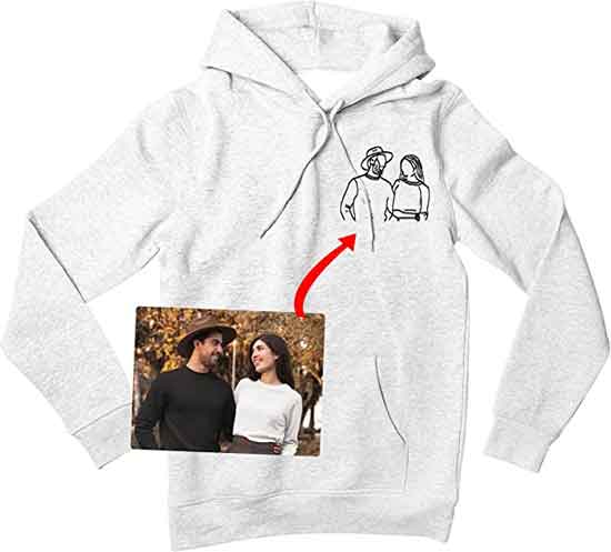 Custom Line Drawing Hoodie