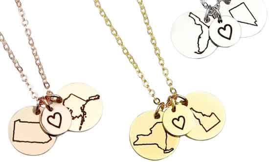 Long Distance Best Friend Necklace