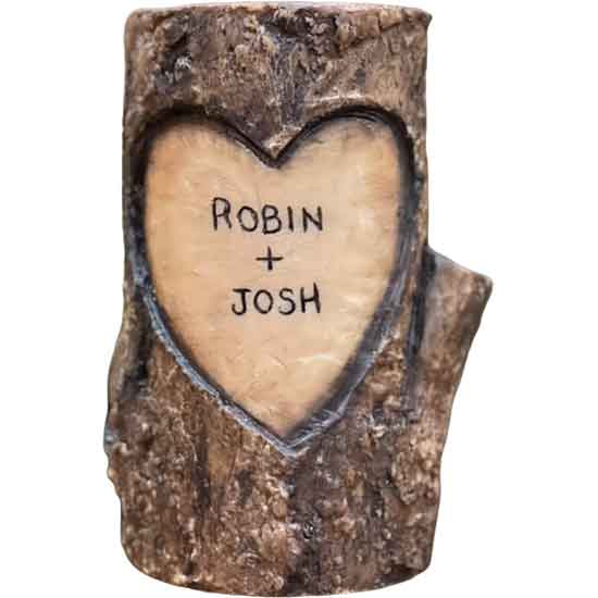 Personalized Log Candle