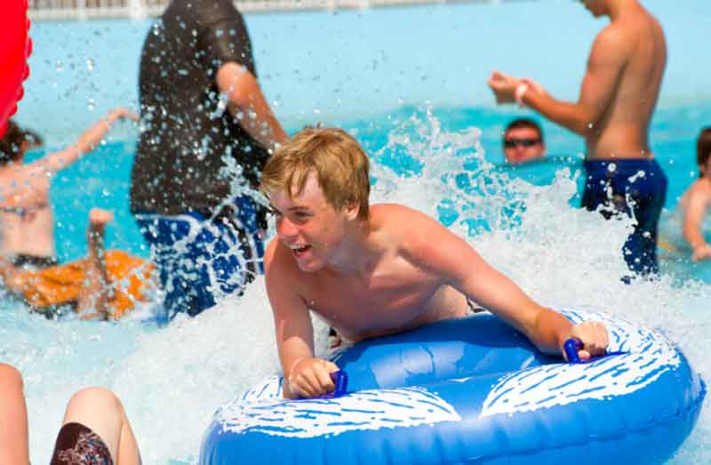 Teenage boy at waterpark