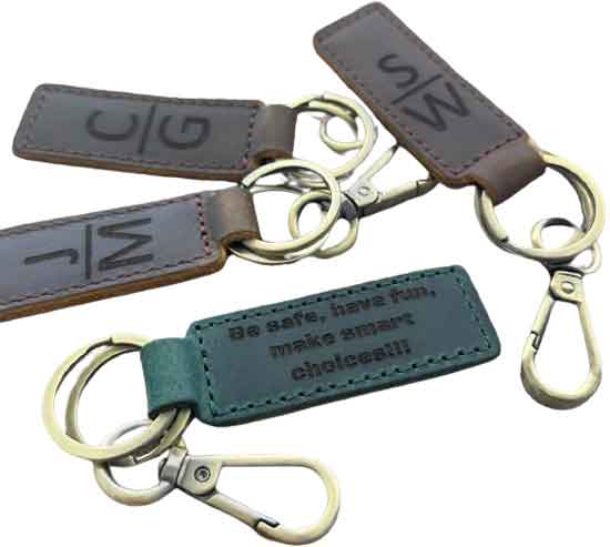 Leather Personalized Keychain