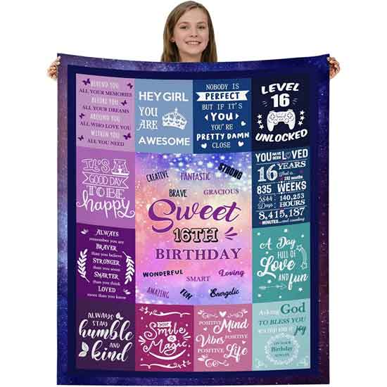 Sweet 16 Decorative Throw