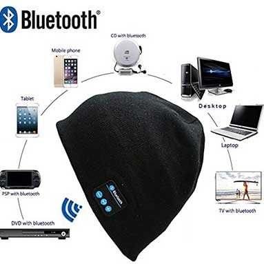 Beanie with Bluetooth Speakers