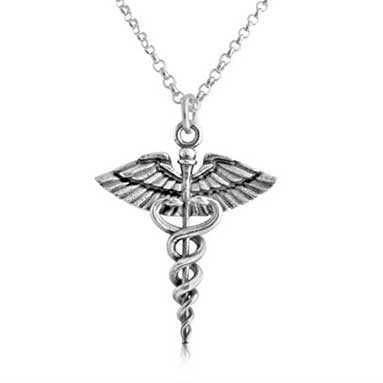 Caduceus Medical Symbol Necklace
