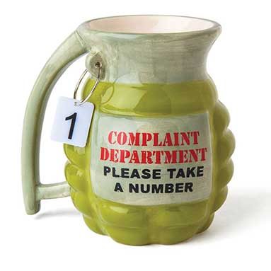 Complaint Department Grenade Mug