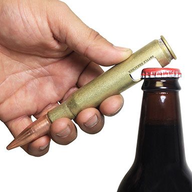 Engraved 50 Caliber Bullet Bottle Opener