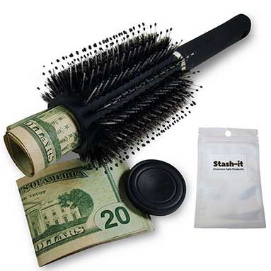 Hair Brush with Secret Compartment