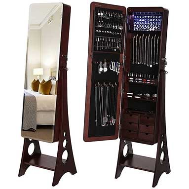 Jewelry Cabinet with Mirror