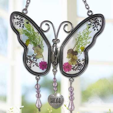 Suncatcher with Real Pressed Flowers
